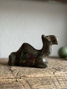 Hand Carved Stone Camel Figurine
Dark green
Collectible